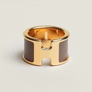 Sold😄Hermes olympe ring wide model size M etoup/gold NWB